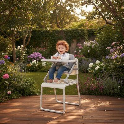 bebe-jouant-dans-le-jardin-dans-la-chaise-haute-bebe-confort-sylva-grise