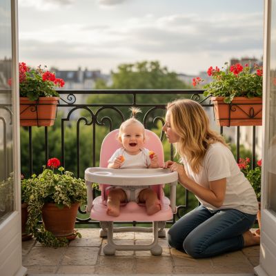 chaise-haute-bebe-calypso-rose-balcon