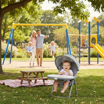 chaise-haute-bebe-parasol-grise-parc