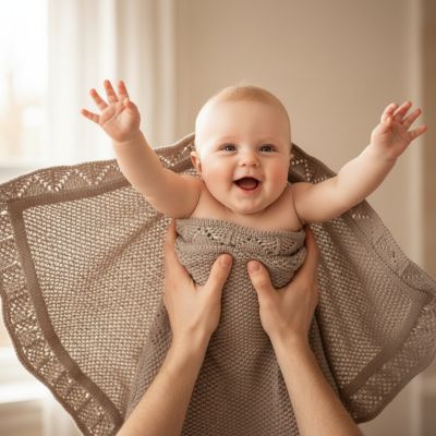 couverture-bebe-khaki-bonheur