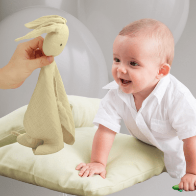 DOUDOU | LAPIN EN MOUSSELINE - Bébé Harmonie