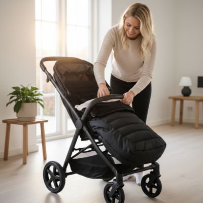 maman-prepare-sortie-avec-chanceliere-poussette